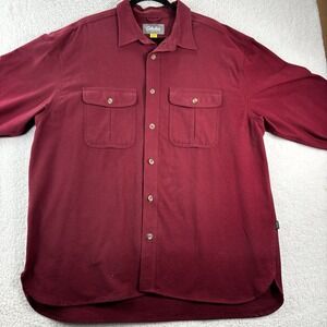 Cabela's Mens Shirt Jacket  Cameo Maroon Size.
